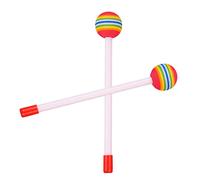 OVAQUIXI de Tambour de Couleur Arc-en-ciel, Instruments de Percussion Mignons et Lumineux pour Enfants et Adultes, Matériau EVA Résistant aux Chocs, 2 Pièces