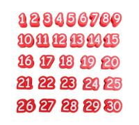 OVAQUIXI Décorations de Crayons Numérotées 1-30 Réutilisables pour les | Marqueurs de Suivi des Crayons de Classe, pour Crayons Standard, Collection de Quiz et Bacs de Fournitures pour Centres de