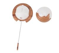 OVAQUIXI Diffuseur D'aromathérapie Mural, Diffuseur Automatique D'huiles Essentielles USB LED avec Télécommande, 3 Modes D'éclairage 2 Sorties de Brume pour Salle de Bain, Chambre à (Couleur du Bois)