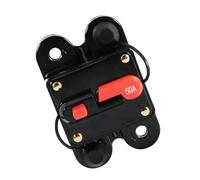 OVAQUIXI Disjoncteur Résistant aux Hautes Températures 80Amp - 100Amp, Porte-fusible de Réinitialisation, Boîtier Résistant à L'eau pour les Amateurs de Bateaux et de Voitures (50A)