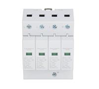OVAQUIXI Dispositif de Protection PC House Protector 100KA 2,5KV Rail DIN pour Boîte de Distribution Système triphasé à Quatre Fils Fenêtre d'état de Réponse Rapide (4P 385V)