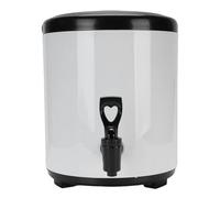 OVAQUIXI Distributeur de Boissons Isotherme 6 L, Distributeur de Boissons Chaudes et Froides en Acier Inoxydable 304 avec Poignée pour Les Fêtes de Camping, thé, Jus, Soupe (White)