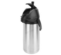 OVAQUIXI Distributeur de café en Acier Inoxydable, Carafe à café Thermique avec Pompe, pour Boissons Chaudes et Froides, Bureau et Maison (1.6L)
