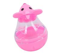 OVAQUIXI Distributeur de Friandises Interactif pour Chat en Forme de Souris, avec Base Lestée et en Plastique de qualité Alimentaire, Idéal pour Jouer à L'intérieur ou en Voyage. Jouet (Pink)