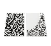 OVAQUIXI Dossiers de Gaufrage en Plastique DIY, 5,83 X 4,13 Pouces, Modèle de Conception de Fleurs pour la Fabrication de Cartes, Compatible avec, Spellbinders, Paquet de 2