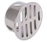 OVAQUIXI Drain de Sol Rond en Acier Inoxydable, Grille de Drainage Extérieure Anti-colmatage de Grande capacité, Idéale pour la Terrasse de Toit de Cour de Patio (75 Bouche Plate)