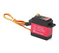 OVAQUIXI DS3225MG 25 Kg Servo RC, Servo Numérique étanche pour Voiture RC | Construction Métal+plastique, Couple 6,8V 25kg/cm, Vitesse 0,13s,60°, Rotation 180°, Cannelure 25T, Convient pour Buggy RC