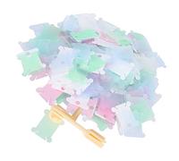 OVAQUIXI Ensemble de 240 Cartes de Canette de Fil en Plastique, Organisateur de Fil à Broder Transparent, Plaques d'enroulement de 4 Cm X 2,7 à 3,7 Cm avec Machine Manuelle pour le Point de Croix,