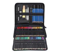 OVAQUIXI Ensemble de 95 Crayons à Croquis, Kit de Dessin en Graphite de Bois et au Fusain avec étui en Carton, Outils de Mélange et d'effacement, pour Dessiner, Ombrager, écrire, étudiants,