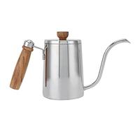 OVAQUIXI Ensemble de Cafetière à Verser, Kit de café Goutte à Goutte de 5 | Entonnoir Filtrant en Acier Inoxydable, Manche en Bois Composite, Débit D'eau Vertical à 90° pour une Extraction Complète,
