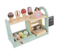 OVAQUIXI Ensemble de Comptoir de Crème Glacée en Bois Durable avec Un Design Réaliste, Jeu de Simulation éducatif pour Les Enfants, Idéal pour à Faire Semblant pour Les Tout-Petits