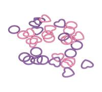 OVAQUIXI Ensemble de Marqueurs de Point de Tricot, Kit de Marqueurs de Crochet Ronds en Métal de Type Cœur avec 32 Pièces pour les Amateurs de Tricot et de Bricolage