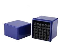 OVAQUIXI Ensemble de Tampons en Métal, Ensemble de Poinçons de Chiffres et de Lettres en Acier, Kit de Matrices de Tampon de 5 Mm en Acier au Carbone pour L'artisanat du Métal, du Bois