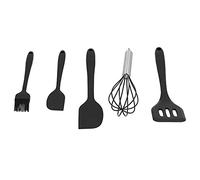 OVAQUIXI Ensemble d'ustensiles de Cuisine en Silicone, Batteur à œufs et Spatule Fendue avec Grattoirs et Brosse à Huile, Outils de Cuisson Thermique pour la Cuisine de Boulangerie à Domicile, 5