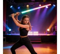 OVAQUIXI Épée Rétractable Extensible D' 3D, épée Pliable pour Les Performances sur Scène de Cosplay avec Matériau PLA, Rétraction à Une clé (Lame dégradé Arc-en-Ciel)