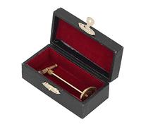 OVAQUIXI Exquis Handmaded Decoration Mini Microphone Musical Instruments Modèle de Musique Music Living Room pour Afficher la Plaque Métallique Office Affichage de densité Décorative Assiette