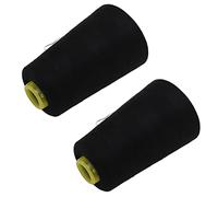 OVAQUIXI Fil pour Surjeteuse Noir, Fil pour Machine à Coudre en Polyester de qualité Supérieure, Paquet de 2, 3 000 Mètres, Haute Résistance, sans Décoloration, pour le Matelassage, la Surjeteuse,