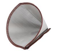 OVAQUIXI Filtre à café Réutilisable, Filtre à café en Maille sans Papier en Acier Inoxydable Filtrage Fin en Forme de Cône (L pour 3 4 tasses)