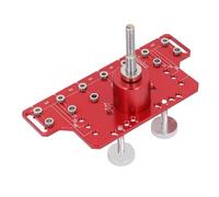 OVAQUIXI Gabarit de Charnière à Goupille D'étagère, 2 en 1, Serrage, Outil de Quincaillerie D'armoire en Métal, Guide de Perçage avec 7 Forets, pour le Positionnement des Trous de