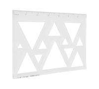 OVAQUIXI Gabarit D'Incrustation de Routeur en Acrylique avec Règle Transparente pour le Travail du Bois, et Incrustation sans Effort pour les Amateurs de Menuiserie (Triangulaire 12 en 1)