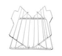 OVAQUIXI Grille à Rôtir en Acier Inoxydable, Support en V Réglable | Robuste, capacité de 13 Lb, Pliable pour un Rangement Facile, Utilisation au Four et au Gril, Antiadhésif de qualité
