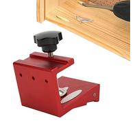 OVAQUIXI Guide de Perçage de Trous de Poche, Outil Compact en Aluminium pour les Projets de Bricolage D'épissage du Bois, Disponible en Rouge/bleu (rouge)