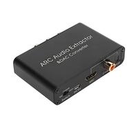 OVAQUIXI HDMI ARC Extracteur Audio, Convertisseur DAC 192KHz, SPDIF Optique Coaxial vers Analogique Casque Audio 3.5mm, Convertisseur Audio Numérique pour Cinéma Maison TV