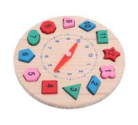 OVAQUIXI Horloge éducative en Bois avec Blocs de Chiffres pour Enseigner Les Concepts de Temps aux Enfants de la Maternelle