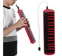 OVAQUIXI Instrument à Vent Mélodica Bleu à 32 Touches avec un Design Confortable pour la Pratique des Débutants (rouge)