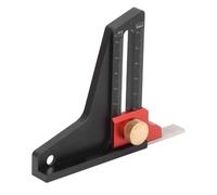 OVAQUIXI Jauge de Profondeur en Aluminium 0-50mm pour Menuiserie | Règle de Mesure de Profondeur, Construction en Alliage, Réglage de Table de Scie, compatibilité Scie à Onglets, Poignée