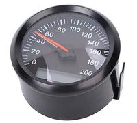 OVAQUIXI Jauge de Vitesse de 85 Mm, Compteur de Vitesse étanche rétroéclairé coloré, Affiche la, l'angle de Parcours et le Kilométrage pour les Voitures, Motos, Bateaux 12 V 24 V