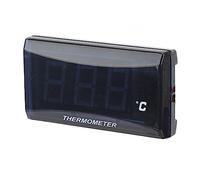 OVAQUIXI Jauge Universelle de Température d'eau de Moto, Compteur de Température Numérique LCD, Plage d'affichage de 0 à 248 °F, Adaptée aux Motos (Rétroéclairage rouge)