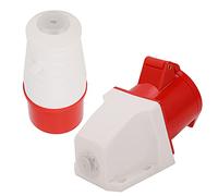 OVAQUIXI Jeu de Connecteurs de Prise 32 Ampères, 5 Broches, Résistance Industrielle étanche pour L', les Quais et les Chemins de Fer, Matériau ABS, 1 Jeu