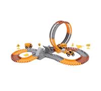 OVAQUIXI Jouet de Construction à Faire Soi-même, Piste de Course D'ingénierie pour Enfants, Options D'assemblage Diversifiées, Ensemble de Pistes de Course de Construction pour Garçons, Matière