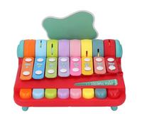 OVAQUIXI Jouet de Piano éducatif D'apprentissage Précoce Piano pour Enfants au Design coloré Multifonctionnel, pour Favoriser le Développement Cognitif à la Maison (rouge)