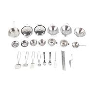 OVAQUIXI Jouets de Cuisine pour Enfants, Matériau en Acier Inoxydable Poli à la Main Qui Aide à Développer des Compétences Pratiques : Ustensiles de Cuisine, Ustensiles, Ensemble de Casseroles pour