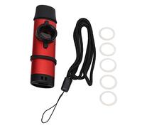 OVAQUIXI KAZOO EN MÉTAL AVEC EMBOUT EN RÉSINE - INSTRUMENT À VENT RÉGLABLE AVEC 5 DIAPHRAGMES DE FLÛTE, POUR MÉLOMANS ET DÉBUTANTS (rouge)