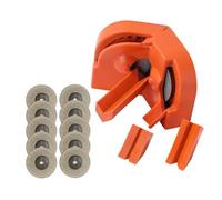 OVAQUIXI Kit D'Affûteuse de Forets, Affûteuse Facile à Utiliser pour Mèches de 2 à 16mm avec 3 Outils Auxiliaires et 10 Disques Diamantés (ORANGE)