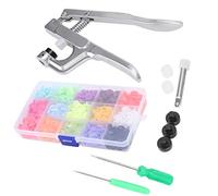 OVAQUIXI Kit de Boutons-pression avec Pince à Pression, 150 Boutons-pression, Outils de Boutons T3 T5 T8 pour la Couture, les Travaux Manuels, Comprend une Presse à Main, un Tournevis, un Poinçon,