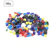 OVAQUIXI Kit de Bricolage de Glaçage coloré par Thermique de Couleurs Mélangées en Verre Millefiori 100g pour les Projets de Bijoux