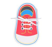 OVAQUIXI Kit de Jouets de Laçage de Chaussures en Bois, Outil de Filetage Lisse pour Enfants, Parents éducatifs Idéaux pour Encourager L'indépendance (Jouet à lacer et à enfiler)