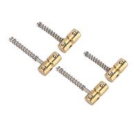 OVAQUIXI Kit de Selles de Basse électrique 4 Pièces, Selles en Laiton Décalées pour un Son Plus Complet, Accessoires Légers et Portables, Finition Dorée