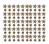 OVAQUIXI Les Niveaux de Rivet en Forme D'étoile avec des Vis de 14 Mm pour Les Vêtements et Les Chaussures Décorent 50 pour Les Patrie et Les Travailleurs du Cuir (Bronze)