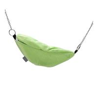 OVAQUIXI Lit Suspendu en Velours Doux pour Animaux de Compagnie, en Forme de Banane, pour Hamster, Lit Balançoire de Couleur Vive, adapté aux Petits Animaux de Compagnie (Green)