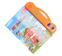 OVAQUIXI Livre électronique d'apprentissage Précoce Espagnol et Anglais pour Enfants de 3 Ans et Plus, Machine éducative avec 20 Pages de Contenu, Fonctionne sur Piles, Matériau ABS (Orange)