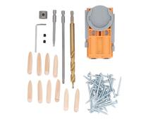 OVAQUIXI Localisateur de Trous Inclinés pour le Travail du Bois, Kit de Gabarit de Trous en Alliage d'aluminium pour les Projets, Parfait pour Connecter 1/2 Pouces à 1/2 Pouces d'épaisseur