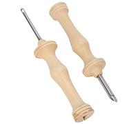 OVAQUIXI Lot de 2 Kits de Broderie Punch Needle avec Manche Ergonomique en Bois - Outils de Broderie et Fournitures Créatives pour Projets DIY, Artisanat et Décoration