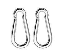 OVAQUIXI Lot de 2 Mousquetons Robustes en Alliage de Zinc avec Mousqueton à Ressort de Charge de 660 Kg pour Enfants, Balançoire, Hamac, Escalade, Porte-clés, Chaîne de Bouteille, Utilisation