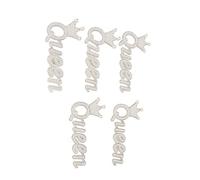 OVAQUIXI Lot de 5 Patchs Brodés en Forme de Couronne de Reine en Polyester avec Strass et Perles Brodées, Motif Couronne Dorée pour Bricolage, Couture sur Vêtements, Sacs, Chapeaux, Décoration de Fête