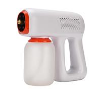 OVAQUIXI Machine de Pulvérisateur à Main, Pistolet de Bouteille Coiffeur électrique Blanc sans Fil, Pistolet à Atomiseur Nano Mist Fogger, Moteur avancé et Batterie, Buse Cuivre Premium, Matériau et